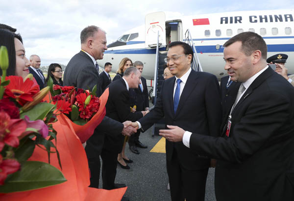 Li arrives in New Zealand; China seen as key partner