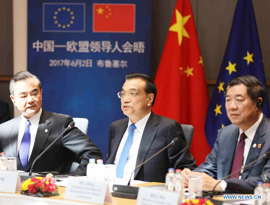 Chinese premier attends 19th China-EU leaders' meeting in Brussels