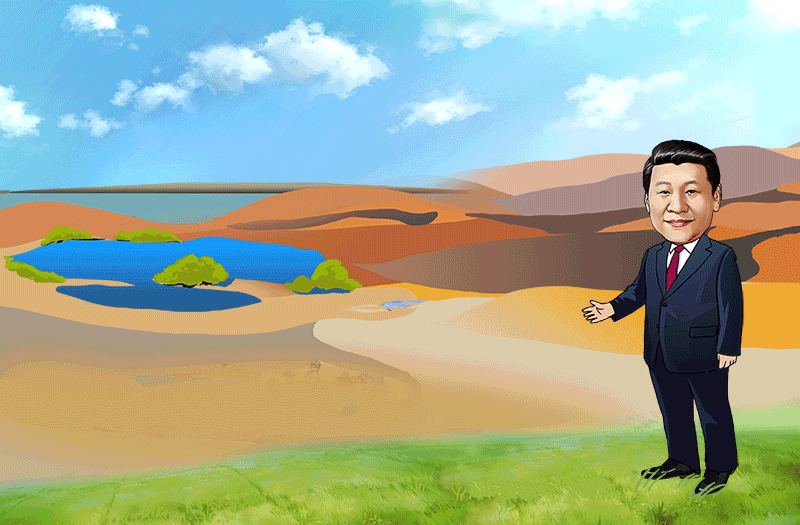 Cartoon commentary, Xi's Central Asia tour ①: Let B&R light up SCO
