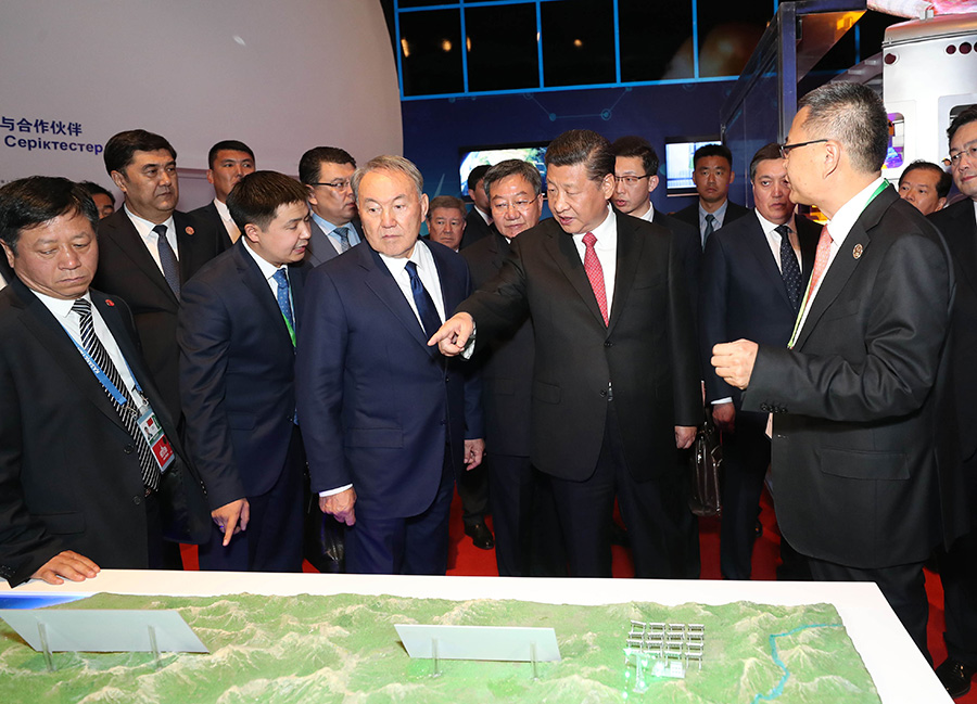 President gets preview tour of pavilion