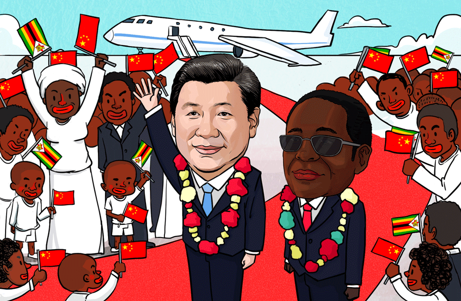 Cartoon commentary, President Xi's France, Zimbabwe, South Africa visit③: Foster new future of China-Zimbabwe friendship