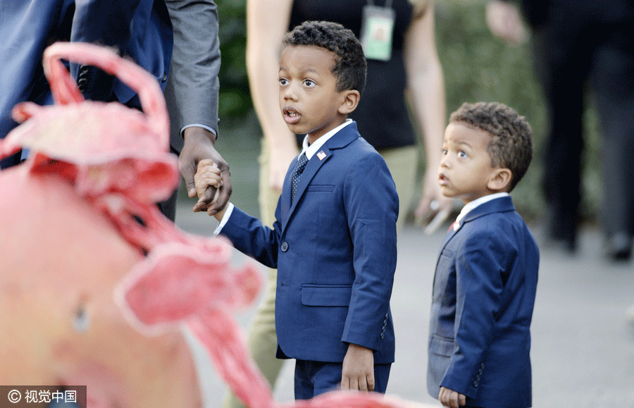 Obamas host White House Halloween for children