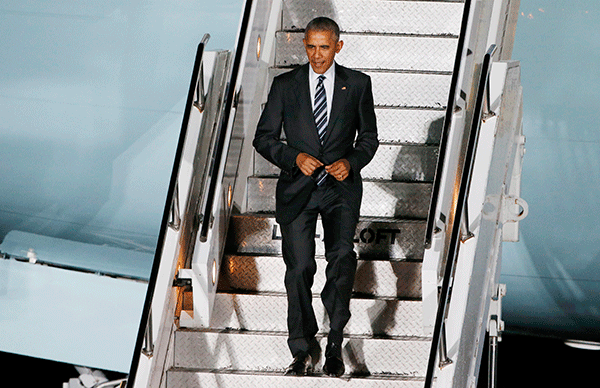 Obama lands in Berlin for farewell visit to closest ally Merkel