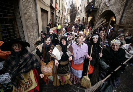 Befana festival in Urbania - Epiphany in Italy 