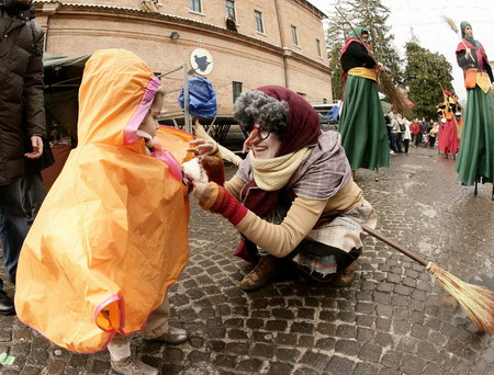 Befana festival in Urbania - Epiphany in Italy 