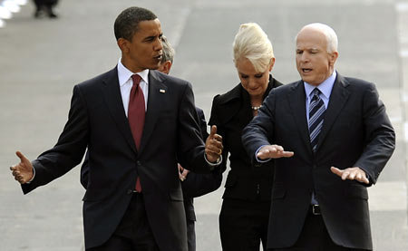 McCain, Obama call political cease-fire for 9\/11