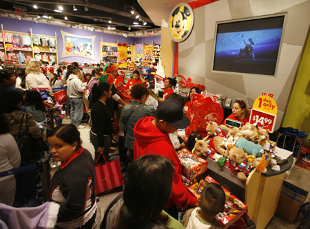  ... galleria shopping mall on black friday in glendale california november