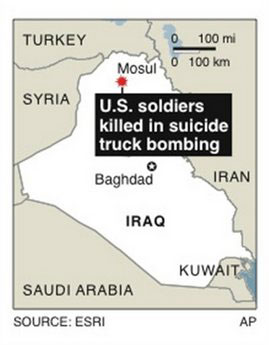 Suicide blast kills 5 US soldiers, 2 Iraqi police