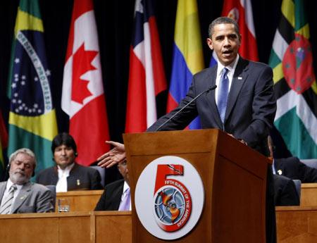 At summit, Obama offers partnership, humor