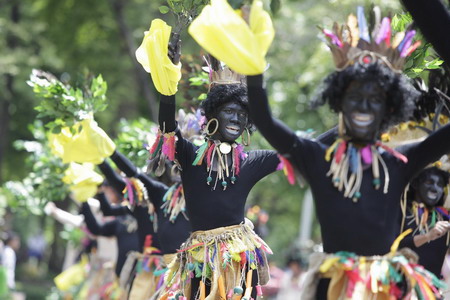 Dance parades at Aliwan Festival in Manila
