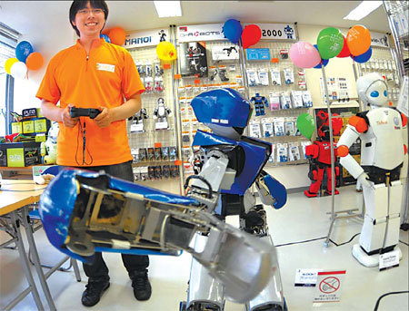 Tech-savvy Japanese tinker with robots
