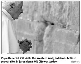 'Cold' Pope draws criticism in Israel