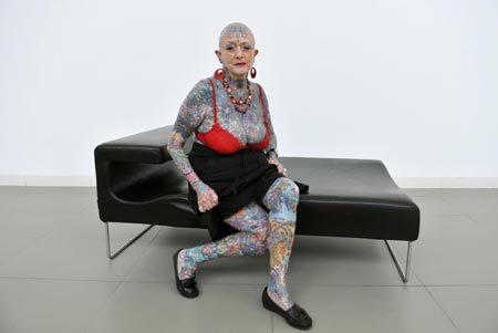 Most senior tattooed woman in world
