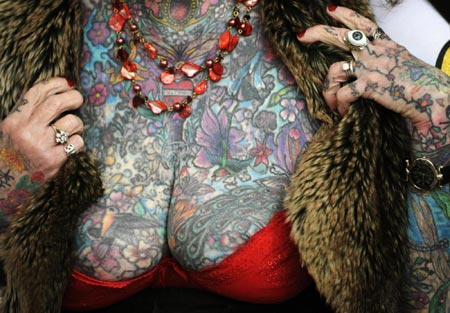 Most senior tattooed woman in world