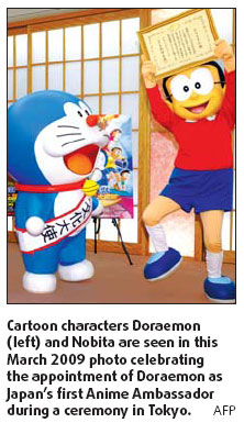 Doraemon & Co set to promote hip Japan