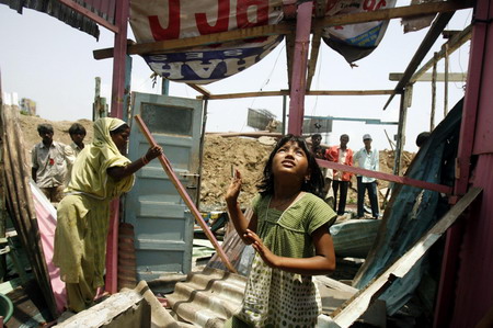 Another 'Slumdog' child star's home torn down