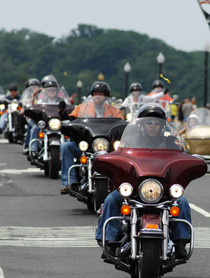 Motorcycle parade held in Washington