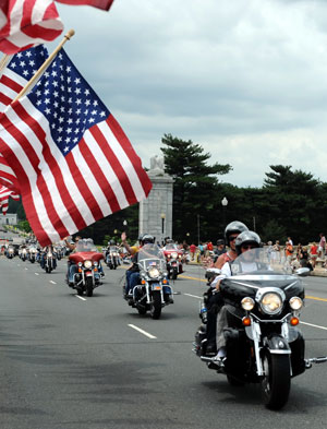 Motorcycle parade held in Washington