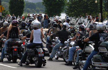 Motorcycle parade held in Washington