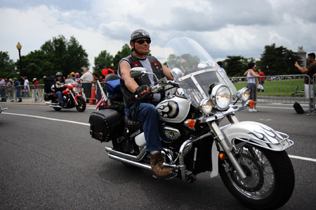 Motorcycle parade held in Washington