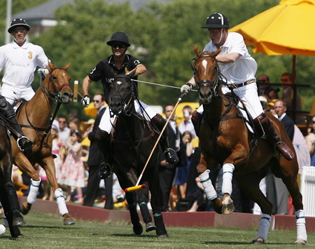 Prince Harry plays polo on 1st official US trip
