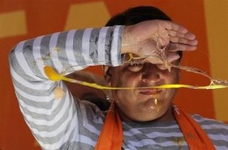 It's no yolk: egg-faced politician plots revenge