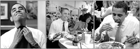 Obama eats, and Americans eat with him