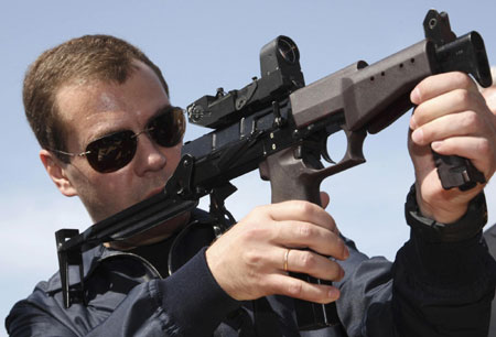 Medvedev visits restive Russian region after murder