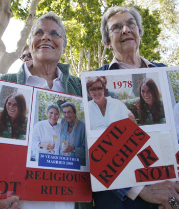 Jubilation muted on gay marriage anniversary