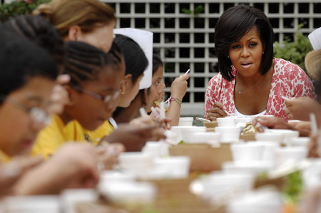 Vegetable harvest at White House