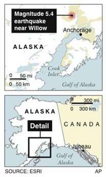 Quake jolts Anchorage, Alaska, but damage minimal
