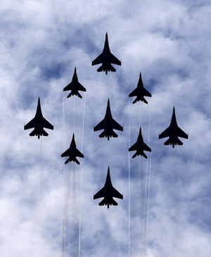 Aerobatic show in St.Petersburg