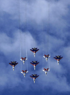 Aerobatic show in St.Petersburg
