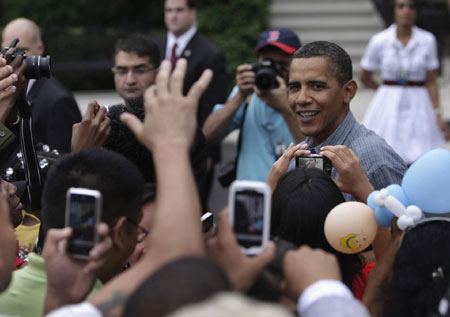 The Obamas at the Independence Day celebration