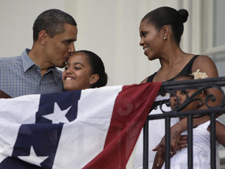 The Obamas at the Independence Day celebration