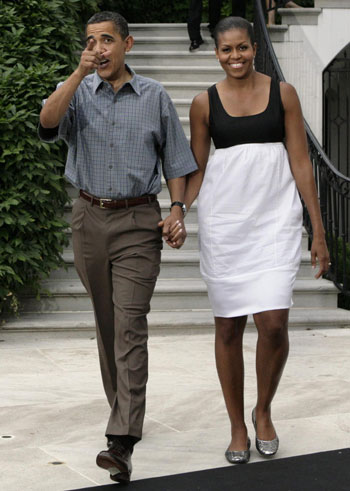 The Obamas at the Independence Day celebration