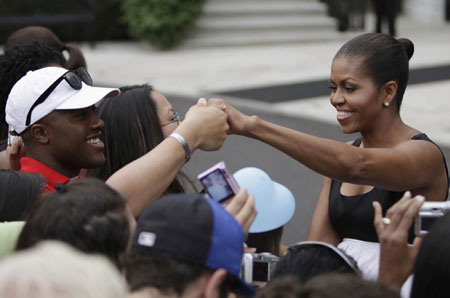 The Obamas at the Independence Day celebration