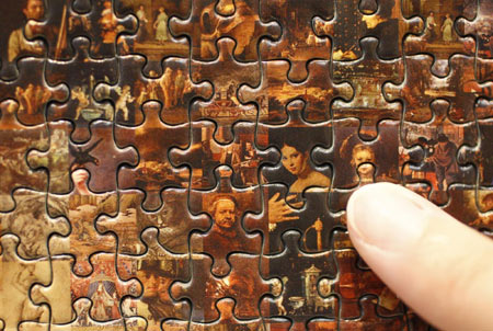 1,000-pieced puzzle featuring Mona Lisa