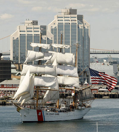 Tall Ship festival Parade of Sail in Halifax harbour