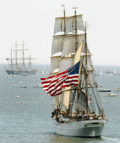 Tall Ship festival Parade of Sail in Halifax harbour