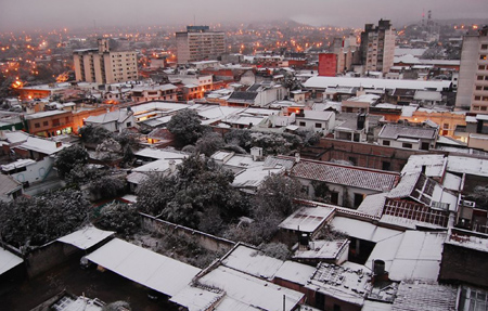 First snow in Jujuy after 8 years