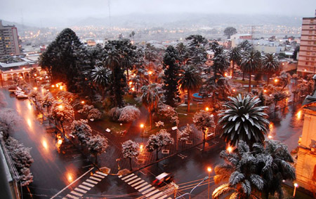 First snow in Jujuy after 8 years
