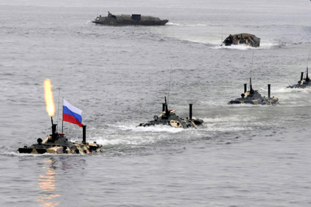 Russian seamen celebrate Navy Day