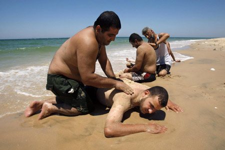 Disease cured under cover of sand