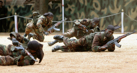 Passing-out parade of the Sri Lankan commando unit