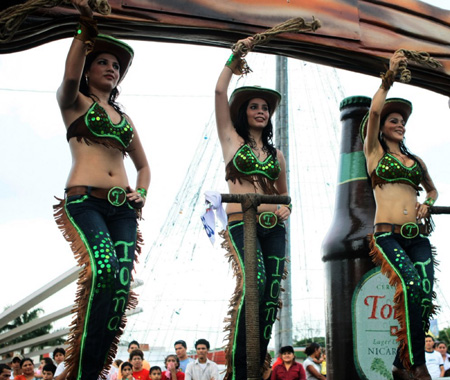 Beauty contest of cowgirls in Nicaragua