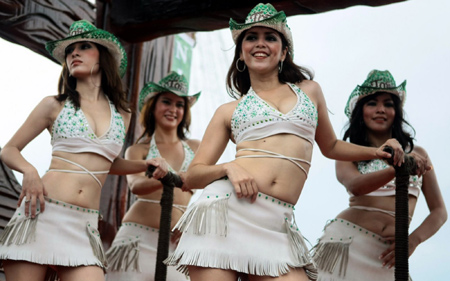 Beauty contest of cowgirls in Nicaragua