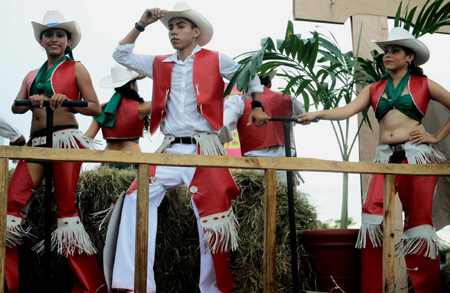 Beauty contest of cowgirls in Nicaragua