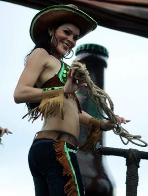 Beauty contest of cowgirls in Nicaragua