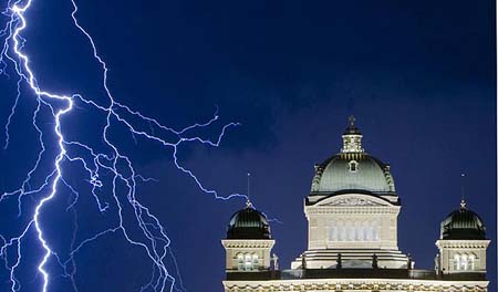 Lightning illuminates world